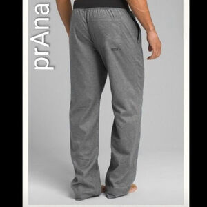 Men's prAna Vaha Pant Gray & Black Sweatpants & Yoga Straight Leg Pants L